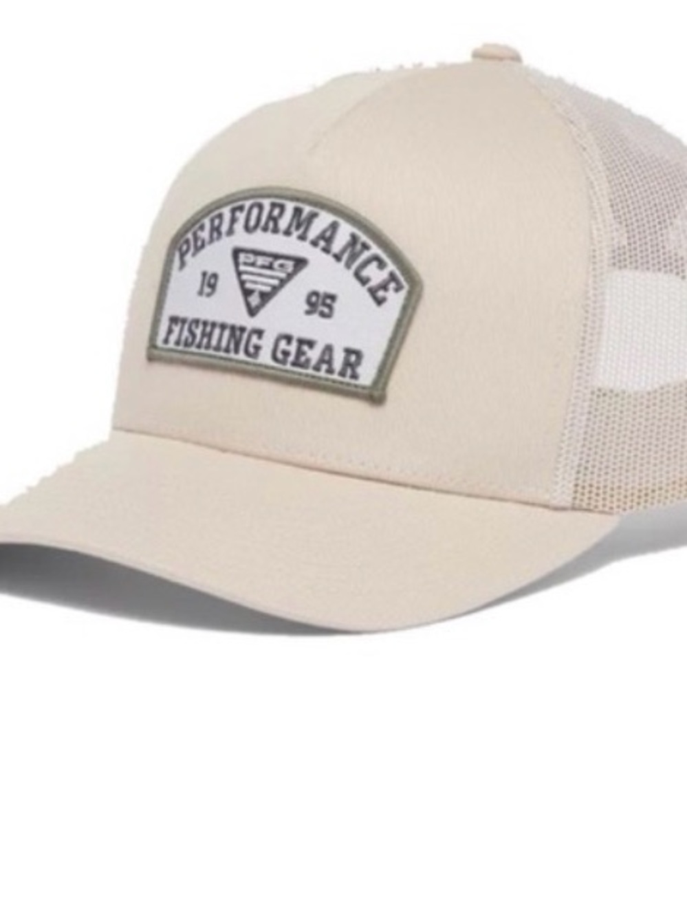 Columbia Beige Mesh Performance Fishing Cap